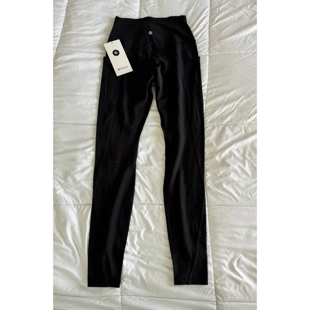 New Lululemon Align High Rise Size 6 Black Pant 25